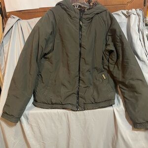 REMINGTON Reversible REALTREE CAMO Army Green Jacket Hood-size 16-18